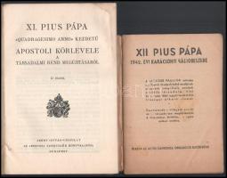 XI. Pius pápa Quadragesimo anno kezdetű apostoli körlevele a társadalmi rend megújításáról. Bp., 193...
