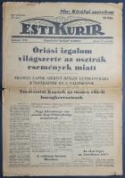 [II. Világháború] Esti Kurir. 1938. február 17. (Napilap, XVI. évfolyam, 38. szám) "Óriási izga...