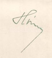 1936 Hóman Bálint (1885-1951) vallás- és közoktatásügyi miniszter autográf aláírása egy kinevezésen ...