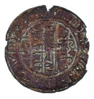 1172-1196. Kufikus rézpénz Cu "III. Béla" (1,31g) T:VF kitörés, patina Hungary 1172-1196. ...
