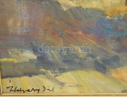 Udvary Pál (1900-1987): Balatonfüred 40 éve. Olaj, vászon. Jelezve balra lent. Hátoldalán autográf f...