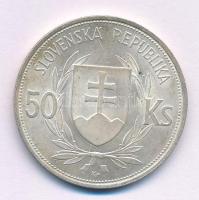Szlovákia 1944. 50K Ag "Függetlenség 5. évfordulója" T:AU,XF patina, kis karc
Slovakia 19...