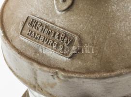 J. H. Peters & Bey Hamburg tengerész hajólámpa, jelzett, kis horpadással, m: 52 cm