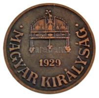 1929. 1f bronz T:XF  Hungary 1929. 1 Fillér bronze C:XF  Adamo P1