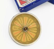 ,,Tréfás Ujdonság - Jósló Szerencsekerék" (szabadalom: Ném. Bir. H. M. 97681 sz.), régi golyós ...