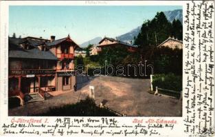 1901 Tátrafüred, Ótátrafüred, Altschmecks, Stary Smokovec (Magas Tátra, Vysoké Tatry); Maurer Adolf üzlete. Cattarino kiadása / shop (EK)