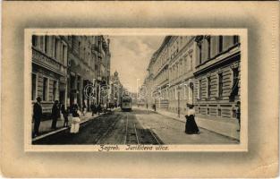 1913 Zagreb, Jurisiceva ulica / street, tram, shop of Josip Zorko (EK)