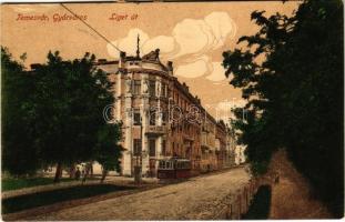 1916 Temesvár, Timisoara; Gyárváros, Liget út, villamos. Polatsek kiadása / Fabric, street, tram (EK)