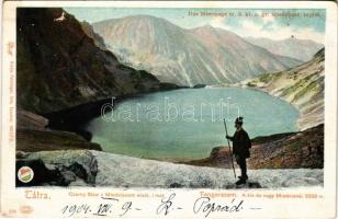 1904 Tátra, Magas-Tátra, Vysoké Tatry; Tengerszem, a kis és nagy Miedziane. Feitzinger Ede 1902/12. 289. Auto-Chrom / Das Meerauge m. d. kl. u. gr. Miedziane / Czarny Staw z Miedzianem wielk. i mal. / lake (EK)