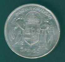 1930. 5P Ag "Horthy jobbra" T:3 ph