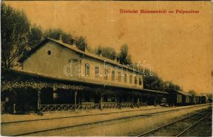 Homonna, Homenau, Humenné; Pályaudvar, vasútállomás / railway station (r)