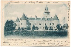 1901 Nagybiccse, Nagy-Bittse, Bytca; vár, kastély. Spiegel J. fényképész kiadása / Bytciansky zámok / Schloss / castle