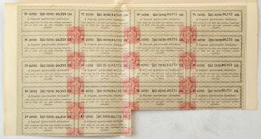 Budapest 1876. "A Központi Ipartársulati Hitelintézet" részvénye 100Ft-ról, szelvényekkel,...