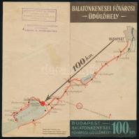 cca 1936 Balatonkenesei Fővárosi Üdülőhely térképes ismertető prospektusa