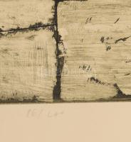 Olvashatatlan jelzéssel, magyar grafikus, 1960-80 körül: Szürkület. Rézkarc, papír. Számozott (86/10...