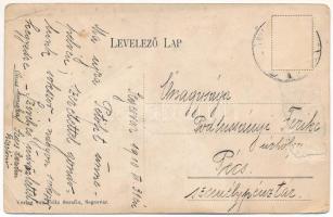 1910 Segesvár, Schässburg, Sighisoara; pályaudvar, vasútállomás. Fritz Serafin kiadása / railway sta...