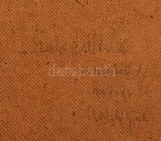 László Gyula (1910-1998): Női akt, 1986-87. Olaj, farost. Jelezve jobbra lent. Hátoldalán László Gyu...