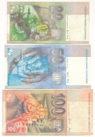 Szlovákia 2001. 100K + 2002. 50K + 2004. 20K T:F
Slovakia 2001. 100 Korun + 2002. 50 Korun + 2004. ...