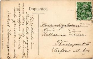 Pocátky, Hostinec / main square, church, monument, shops, restaurant (EK)