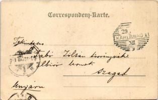 1903 Karlovy Vary, Karlsbad; Posthoff. Handcolorirte Künstlerkarte / restaurant garden (EK)