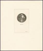 Vagyóczky Károly (1941-): Archimboldó lap. Rézkarc, papír, jelzett a karcon, 10,5×6,5 cm