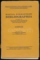 Dr. Krisztics Sándor (szerk.): Magyar kormányzati bibliographia. Az 1925-ik évi törvények, kormányrendeletek, önkormányzati rendeletek és bírói döntvények alapján. II. évfolyam. Magyar Sociographiai Intézet kiadványai 4. sz. Bp., [1927], Pfeifer Ferdinánd (Zeidler Testvérek) Nemzeti Könyvkereskedése, IV p.+ 338 (hasábszámozás)+ 339-345 p. Kiadói papírkötés, sérült, az elülső borító különvált, nagyrészt felvágatlan lapokkal.