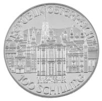 Ausztria 1991. 100Sch Ag "Mozart halálának 200. évfordulója" bársony dísztokban, kapszuláb...