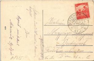 1918 Geletnek, Hliník nad Hronom; Fő utca / main street + "G.BERZENCZE - P.NÁNA 87. SZ. B"...