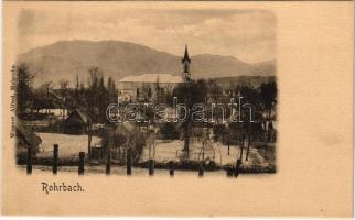 Nádasfő, Rohrbach, Rárbok, Rohozník (Malacka, Malacky); látkép télen. Wiesner Alfred kiadása / general view in winter