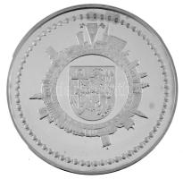 Németország DN "Radschlägerbrunnen Düsseldorf" kétoldalas, jelzett Ag emlékérem dísztokban...