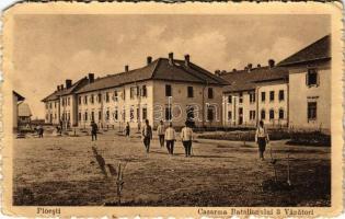 1914 Ploiesti, Ploesti, Ploesci; Cazarma Batalionului 3 Vanatori / military barracks, soldiers (EM)