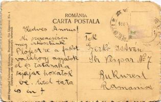 1914 Ploiesti, Ploesti, Ploesci; Cazarma Batalionului 3 Vanatori / military barracks, soldiers (EM)