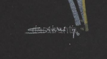 Sinkó János (1949-): Térkompozíció, 1976. Lito-ofszet, papír, jelzett, próbanyomat II., 25x27 cm. Sa...