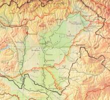 Magyarország térképe, Trianon előtt, Trianon után, Magyar Külügyi Társaság, hajtott, 29,5×49,5 cm