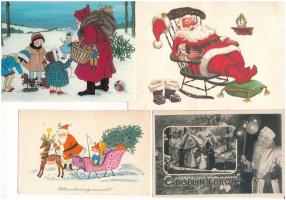 12 db MODERN motívum képeslap: Mikulás üdvözlet / 12 modern motive postcards: Saint Nicholas greeting