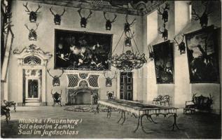 Hluboká nad Vltavou, Frauenberg; Sál o lovcim Zamku / Saal im Jagdschloss / hunting castle interior