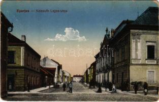 Eperjes, Presov; Kossuth Lajos utca. Cattarino S. utóda Földes Samu kiadása / street (kopott sarkak / worn corners)