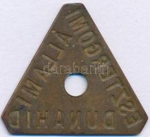 ~1871-1900. "Esztergomi Állami Dunahíd" bronz bárca (32x28mm) T:XF