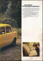 cca 1970 Simca 1000 autó képes ismertető prospektusa, német nyelvű, ázásnyomokkal