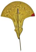 1947. "Választások 1947 - SZDP (Szociáldemokrata Párt)" festett bronz jelvény (41x38mm) T:...