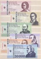 Sopron 2010. 500 Kékfrank + 1000 Kékfrank + 2000 Kékfrank + 5000 Kékfrank + 10.000 Kékfrank + 20.000...