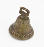 cca 1880 Bronz csengő / kolomp, m: 8 cm