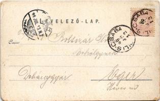 1899 (Vorläufer) Piliscsaba, Déli és északi katonai tábor / Südlager, Nordlager. Blau Albert Art Nou...