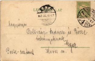 1903 Budapest VI. Nyugati pályaudvar, vasútállomás, villamos. Erdélyi cs. és kir. udv. fényképész fe...