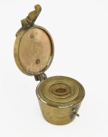 Antik bécsi 7 részes bronz lat készlet, jelzett, m: 4,5 cm