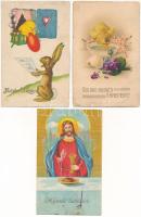 11 db RÉGI húsvéti üdvözlő képeslap vegyes minőségben / 11 pre-1949 Easter greeting postcards in mixed quality