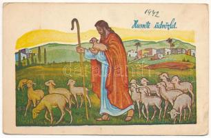 11 db RÉGI húsvéti üdvözlő képeslap vegyes minőségben / 11 pre-1949 Easter greeting postcards in mix...