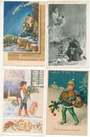 11 db RÉGI karácsonyi üdvözlő képeslap vegyes minőségben / 11 pre-1949 Christmas greeting postcards in mixed quality