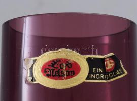 Ingrid Glas design váza, címkével jelzett, m: 21,5 cm