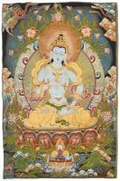 Modern kínai thangka, cca 90x58 cm